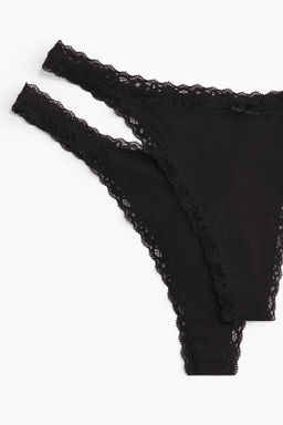 Pack de 5 bragas thong de algod?n - H&m фото 5