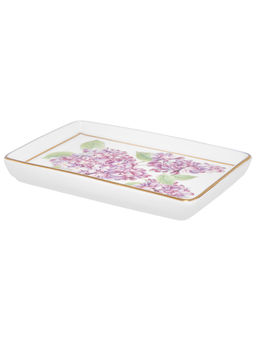 Масленка 13,5*9*6,5 см "Сирень" фарфор NEW BONE CHINA