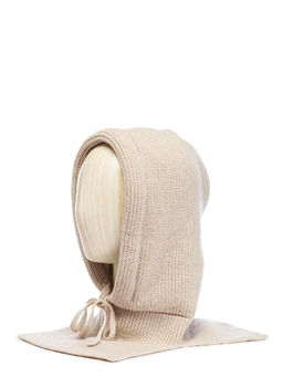 Капор жен. шерсть+акр LB-A53021 beige