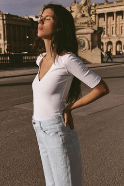 WASHED COTTON T-SHIRT - Zara фото 21