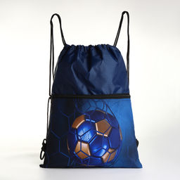 Мешок для обуви, 34*0,1*45, отд на молнии, на стяжке, синий