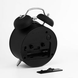 Будильник «Классика», дискретный ход, d=9.8 см, от батарейки АА, чёрный