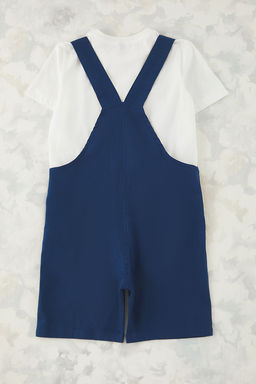 Lacivert 3lu K?z Cocuk %100 Pamuk Basic Ask?l? Sapkal? Dokuma Salopet TKDSS25SE00001 - Trendyolmilla фото 4