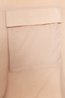 Bej Kapusonlu Su Itici Yagmurluk Mont TWOAW24MO00228