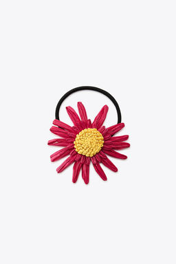 RAFFIA FLOWER SCRUNCHIE - Zara фото 7
