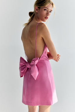 Vestido con espalda escotada y lazo decorativo - H&m фото 5