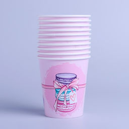 Цена за 10 шт. Стакан бумажный Пироженки, 250 мл - Страна карнавалия фото 3