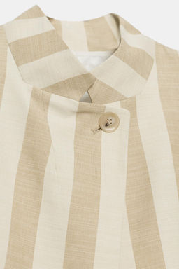 BLAZER CROPPED MANGA CORTA ZW COLLECTION / Crudo / Beige - Zara фото 7