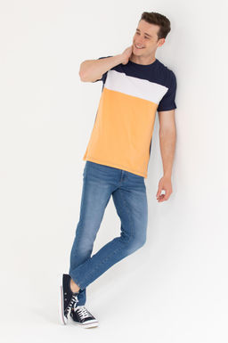 Erkek Turuncu Bisiklet Yaka Ti__rt