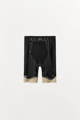POLYAMIDE BLEND LACE SHORTS - Zara фото 11