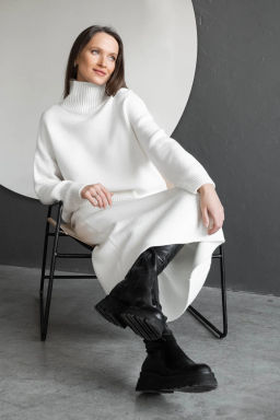 Вязаный костюм двойка КТв 821-1 Экрю