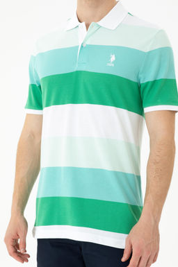 U. S. Polo Assn Мужская зеленая футболка с воротником-поло - U.s. polo assn фото 20