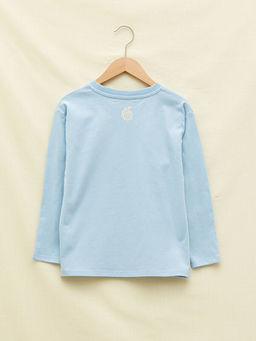 Bisiklet Yaka Bask?l? Uzun Kollu K?z ?ocuk Ti??rt - Waikiki фото 2