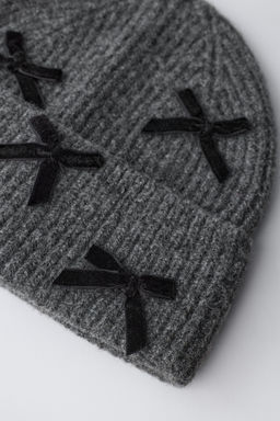 VELVET BOW KNIT BEANIE - Zara фото 3