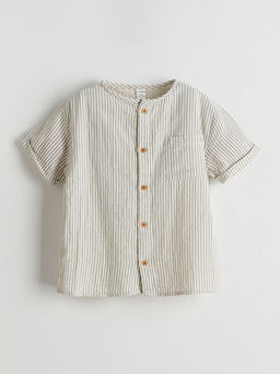 Pamuklu ?izgili Erkek ?ocuk G?mlek