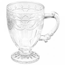 Кружка стеклянная "Один" 190мл, д7см, h10,2см, на ножке, набор 6шт, в коробке (Китай)