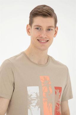 Мужская футболка светло-хаки - U.s. polo assn фото 2