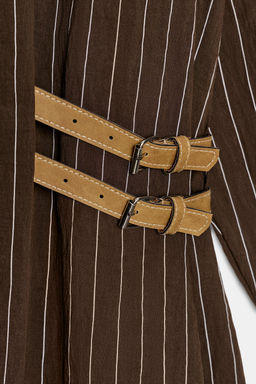 STRIPED SHIRT WITH BUCKLES - Zara фото 9