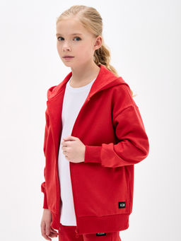 Красная толстовка для девочки - Kogankids фото 9