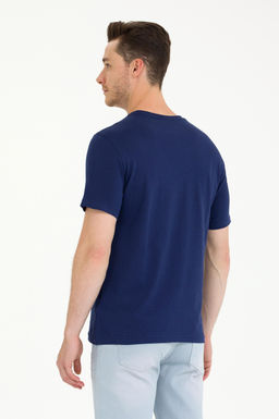 Erkek Lacivert Bisiklet Yaka Ti__rt