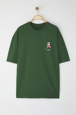 TRENDYOL MAN Siyah Unisex Regular/Normal Kesim Ay?c?k Bask?l? %100 Pamuklu T-Shirt TMNSS25TS00161 - Trendyolmilla фото 6