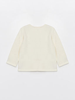 Bisiklet Yaka Uzun Kollu Nak??l? Kadife K?z Bebek Pijama Tak?m? - Waikiki фото 3