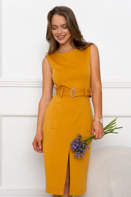 Платье Open Style 5678 горчичный