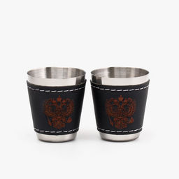 Подарочный набор Герб РФ: фляжка 240 мл, 4 стопки, воронка