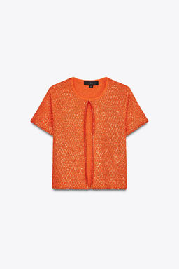 SEQUIN KNIT TOP - Zara фото 5