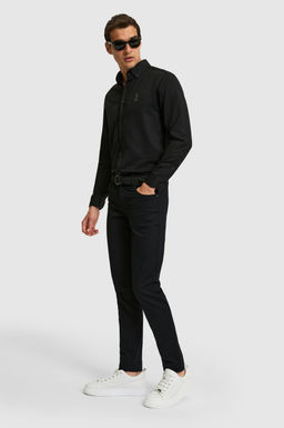 Erkek Slim Fit Siyah Kanvas / Chino Pantolon