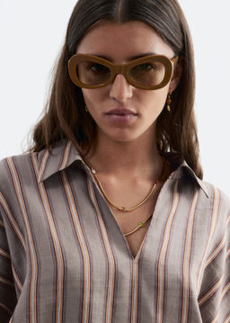 Camiseta recortada con cord?n de ajuste - H&m фото 7