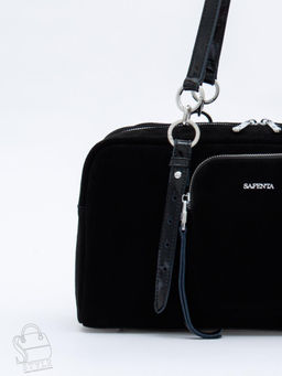 Сумка женская кожаная 91180MSS black Velina Fabbiano-Safenta в Новосибирске