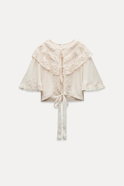 RUFFLED LACE CAPE - Zara фото 4