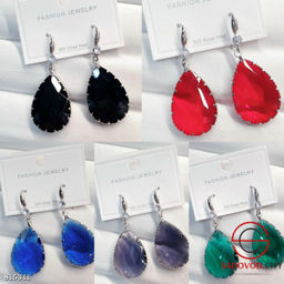 Серьги женские с большим камнем