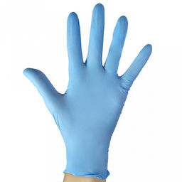 Перчатки медицинские смотровые нитриловые неопудренные нестерильные одноразовые "Benovy" L, текстурированные, гипоаллергенные, манжета закатана в венчик, голубой, ГОСТ Р 52239-2004 (Китай) В упаковке 50 пар