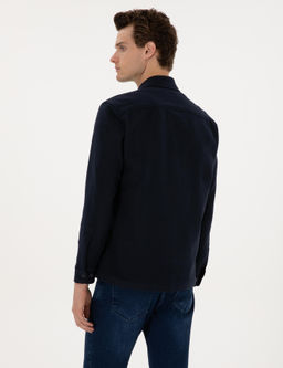 Lacivert Comfort Fit Uzun Kollu G_mlek - Pierre cardin фото 5