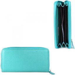 Портмоне женское Croco-ПР-951 натуральная кожа 3 отд, 11 карм, бирюза флотер (110) 212787