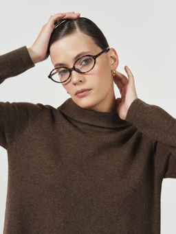 Платье из пуха яка 13074-1 коричневое