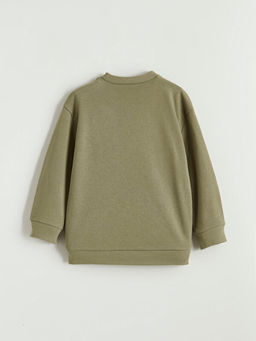 Bask?l? Erkek ?ocuk Sweatshirt