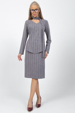 Юбка Студио (полоска/серый)