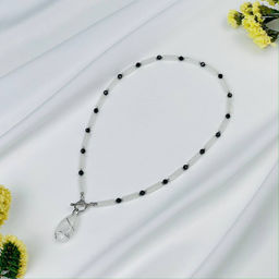 Колье из Кварца с Турмалином и Шпинели 44 см