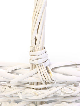 Корзина плетёная для хранения Vara, с ручкой, белая, набор 3 шт.