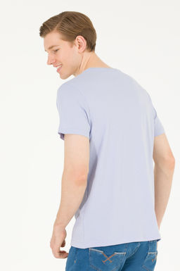 Мужская синяя футболка с круглым вырезом Basic - U.s. polo assn фото 5