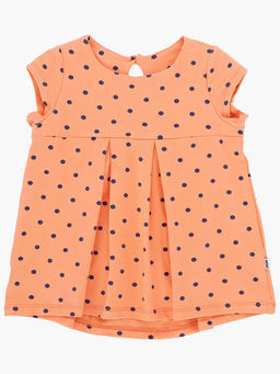 Комплект для девочки детский сад с лосинами UD 1624 персик горошек - Mini maxi фото 13