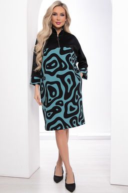 Платье Эксклюзив (бирюза/черное) П8328 - Lt collection фото 5