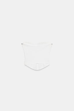 TOP CORSETERO STRETCH BRILLOS / Blanco roto - Zara фото 5