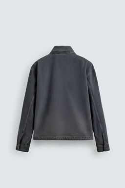 CAZADORA DENIM REGULAR FIT CREMALLERA / ?ndigo oscuro - Zara фото 8