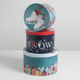 Набор коробок круглых 3 в 1 Magic time, 18 18 13 см, 20 20 14.5 см, 25 25 15 см - Дарите счастье фото 2