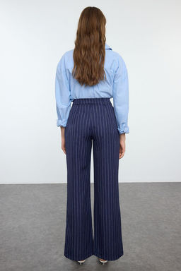 TRENDYOLMILLA Tas Wide Leg/Genis Paca Dokuma Cizgili Pantolon TWOSS23PL00109  фото 26