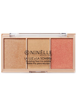 Ninelle Палетка для скульптурирования лица La Luz Y La Sombra, 505 хайлайтер и сияющие румяна